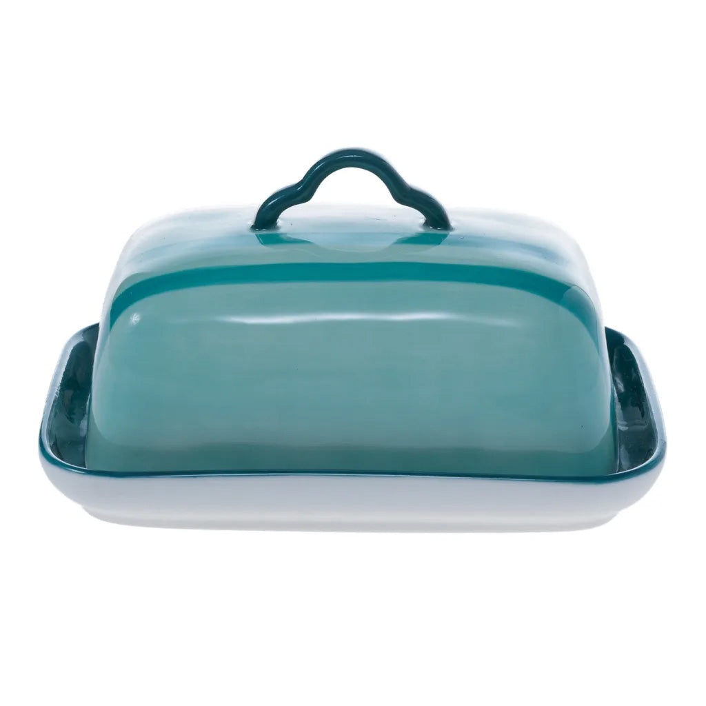 Olivia Princess Hand-Painted Butter Dish with Cow Decal