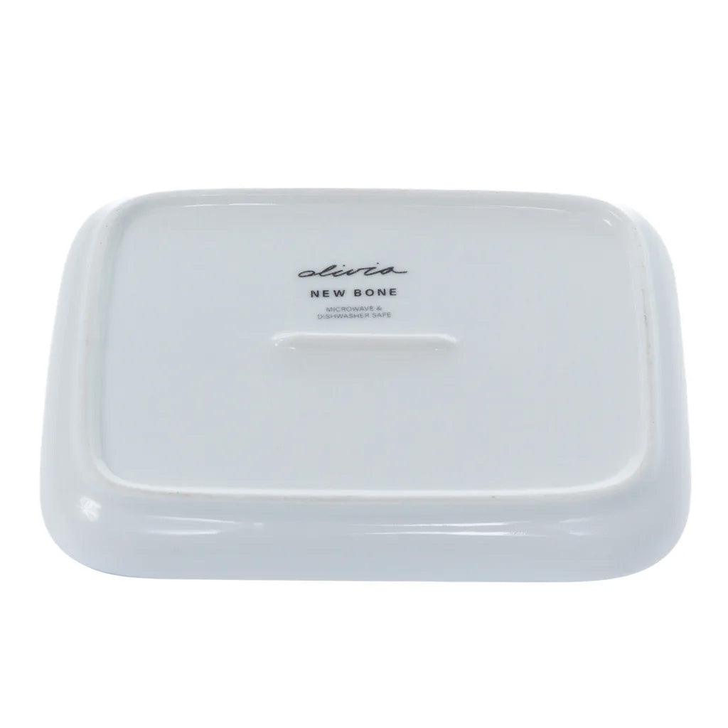 Olivia Princess Hand-Painted Butter Dish with Cow Decal