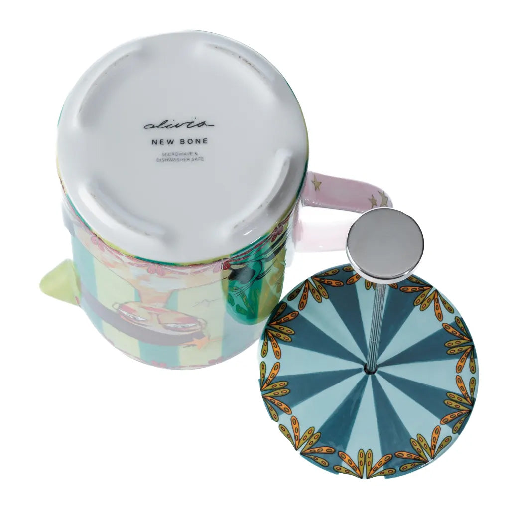 Olivia Princess Hand-Painted French Press, 900ml