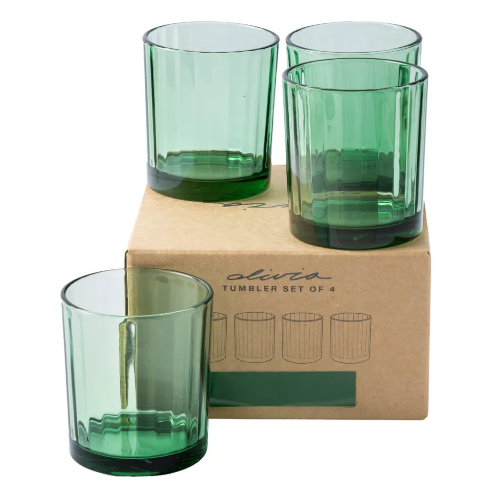 Olivia Princess Crystal Tumblers, Set of 4