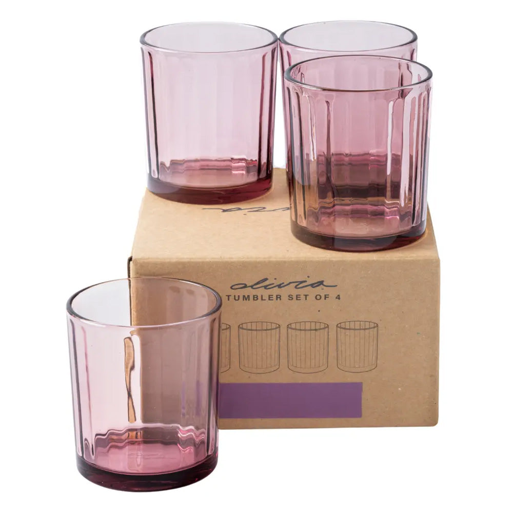 Olivia Princess Crystal Tumblers, Set of 4