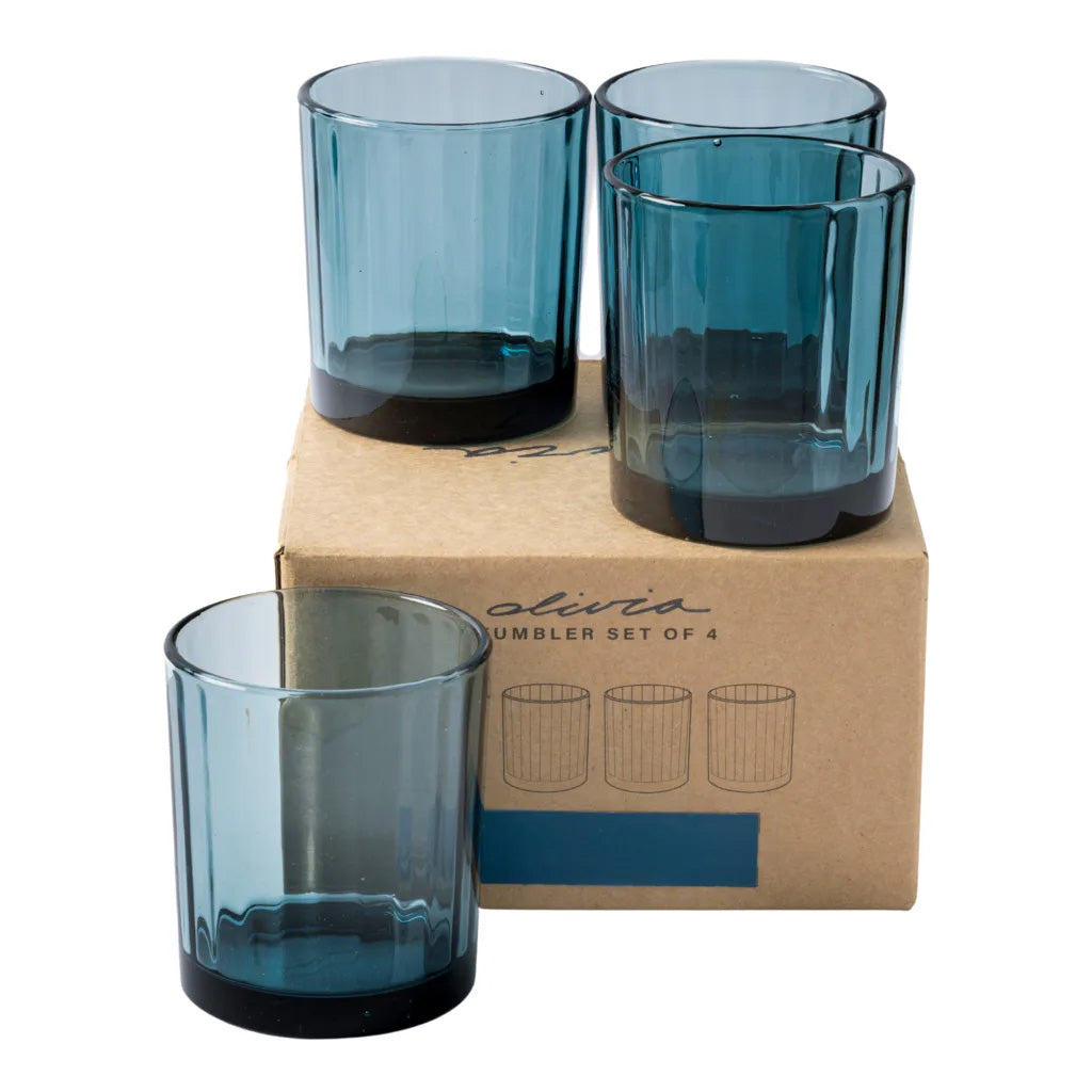 Olivia Princess Crystal Tumblers, Set of 4