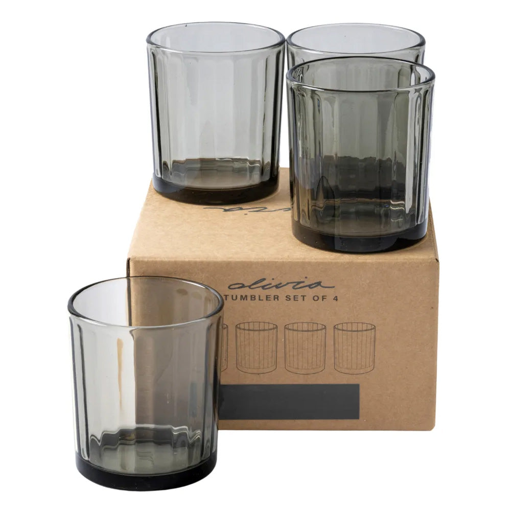Olivia Princess Crystal Tumblers, Set of 4