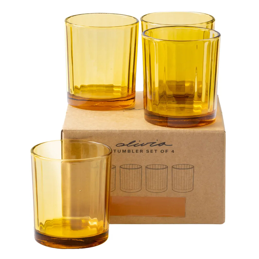 Olivia Princess Crystal Tumblers, Set of 4