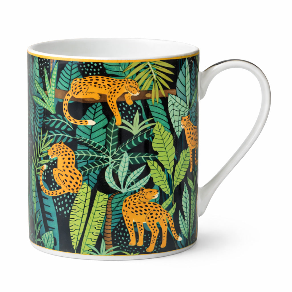 Omada Iconics Black Leopard Mug, 350ml