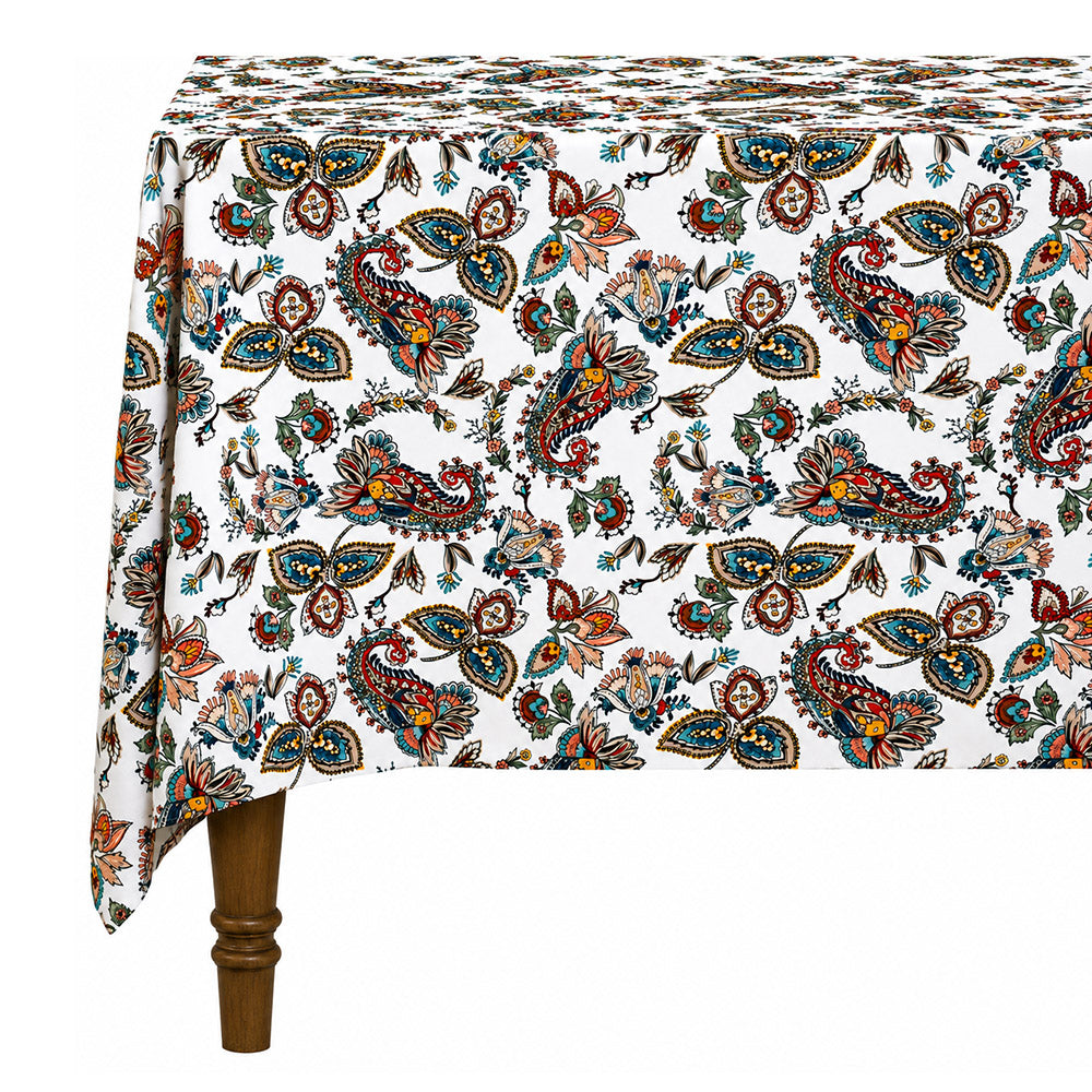 DSA Linen Paisley Square Tablecloth, 4 Seater