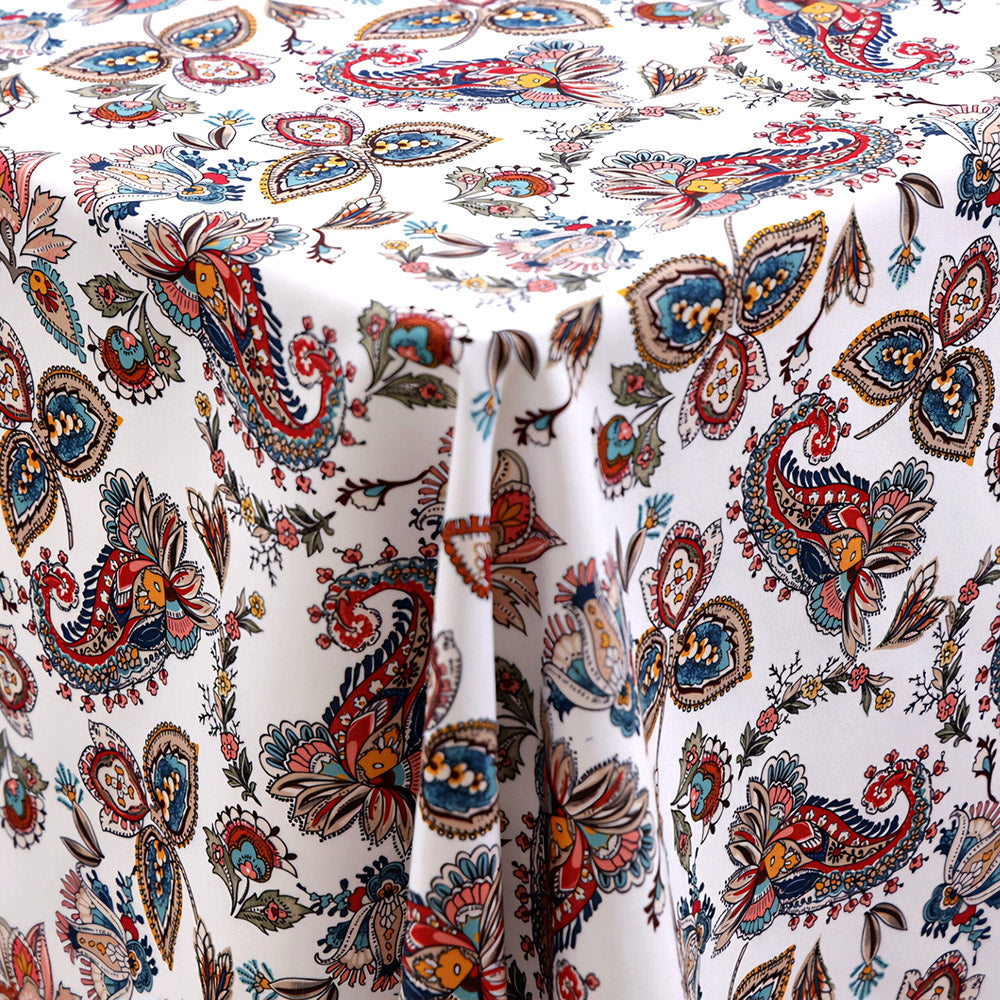 DSA Linen Paisley Square Tablecloth, 4 Seater