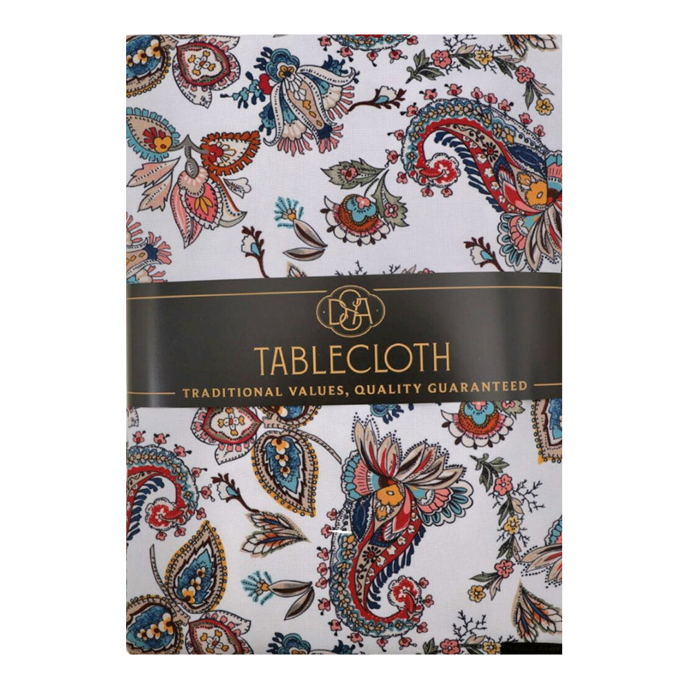 DSA Linen Paisley Square Tablecloth, 4 Seater