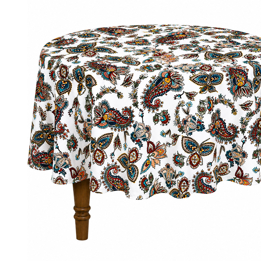 DSA Linen Paisley Round Tablecloth, 180cm