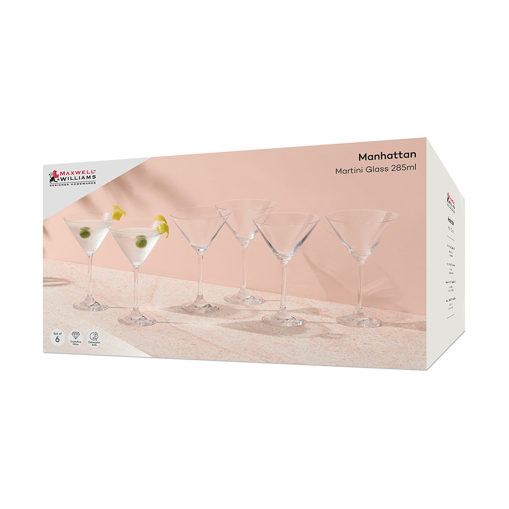 Maxwell & Williams Manhattan Martini Glasses, Set of 6