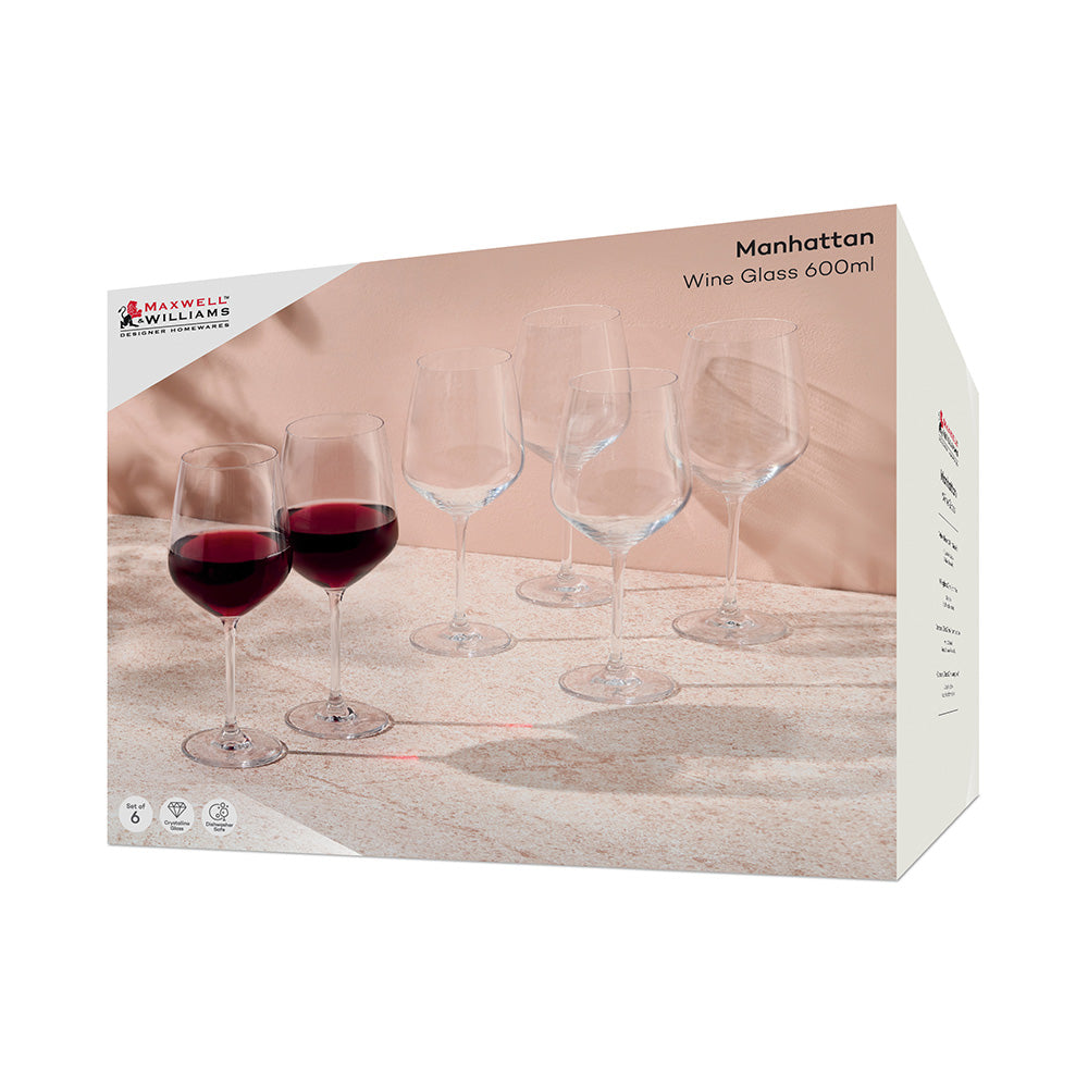 Maxwell & Williams Manhattan Red Wine Glasses, Set of 6