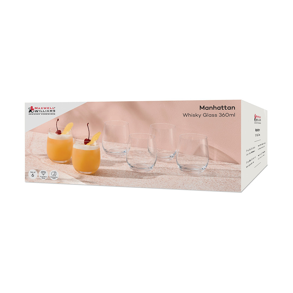 Maxwell & Williams Manhattan Whiskey Glasses, Set of 6
