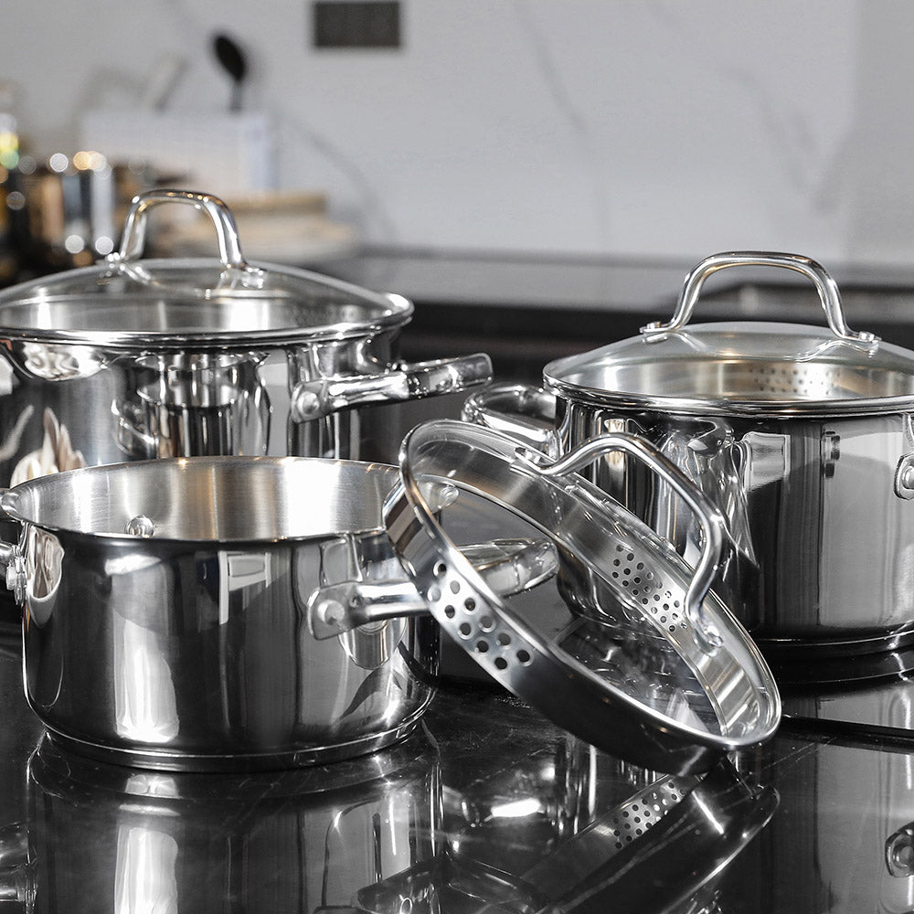 Russell Hobbs Julienne Stainless Steel Cookware Set, 6pc