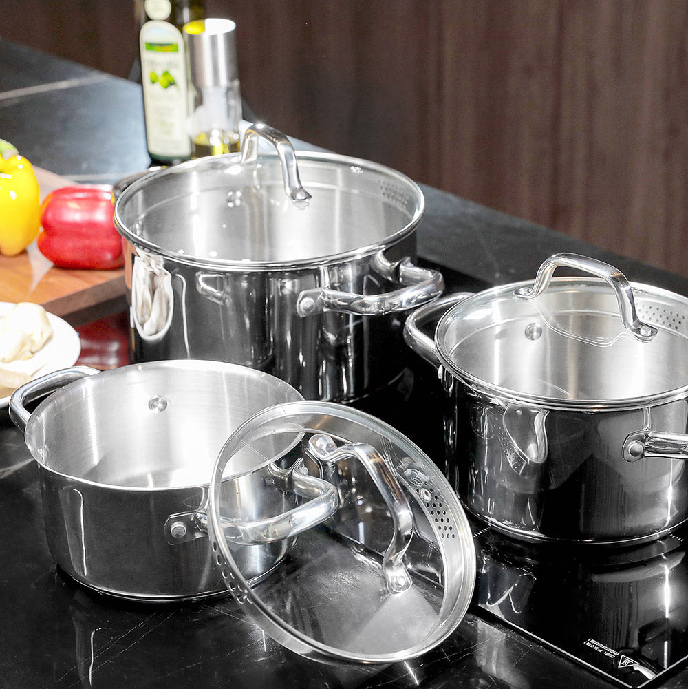 Russell Hobbs Julienne Stainless Steel Cookware Set, 6pc