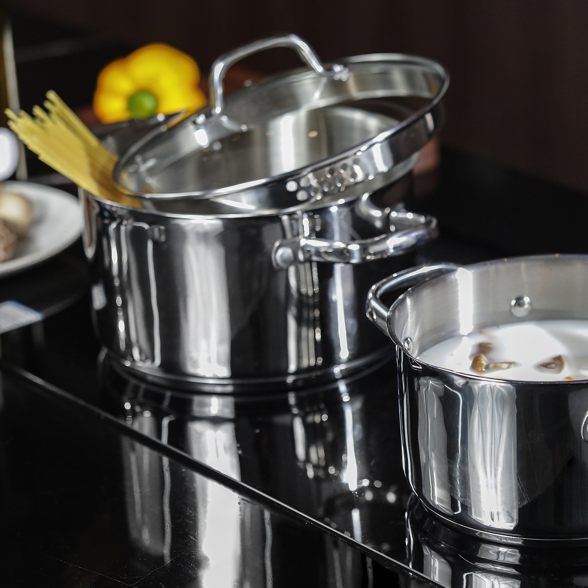 Russell Hobbs Julienne Stainless Steel Cookware Set, 6pc