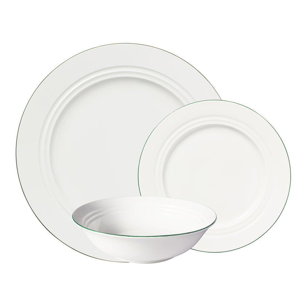 Maxwell & Williams White Basics Edge Rim Dinner Set, 12pc