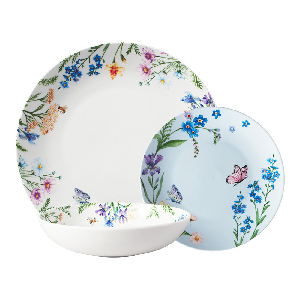 Maxwell & Williams Fluttering Meadow Coupe Dinner Set, 12pc