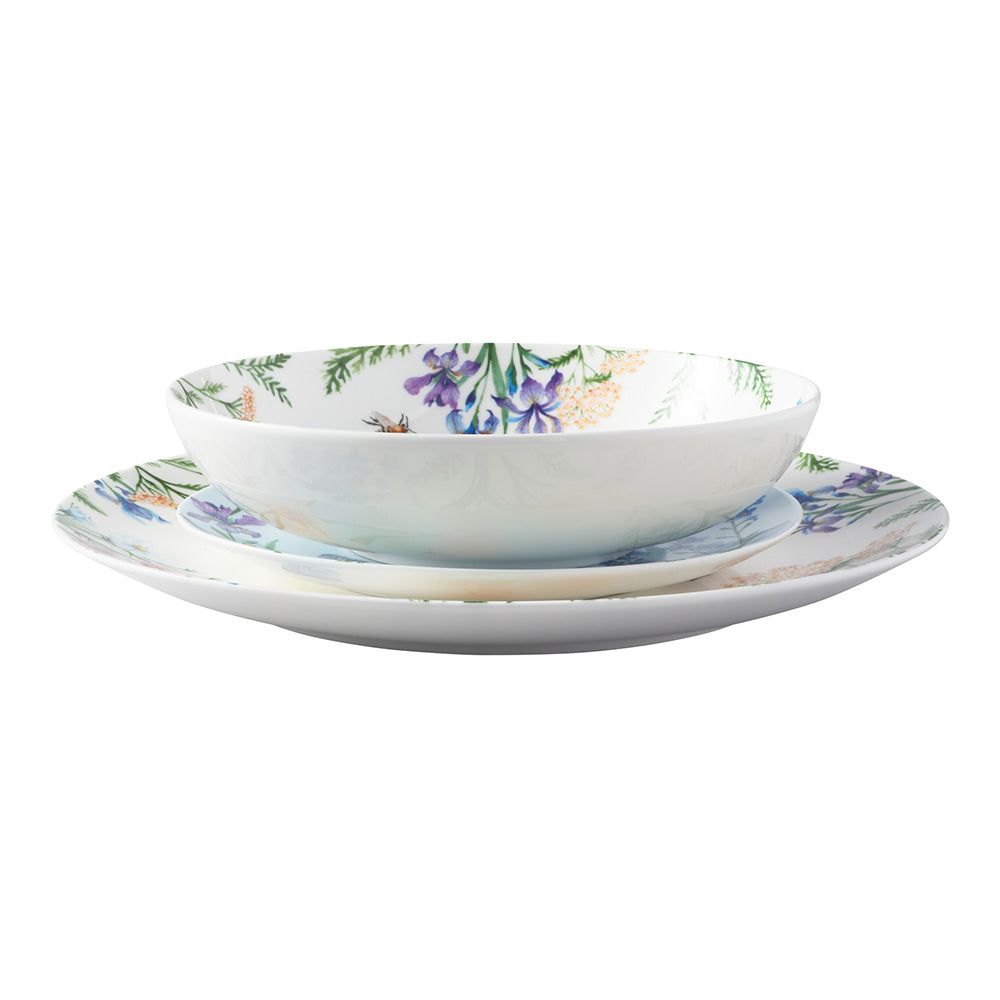 Maxwell & Williams Fluttering Meadow Coupe Dinner Set, 12pc