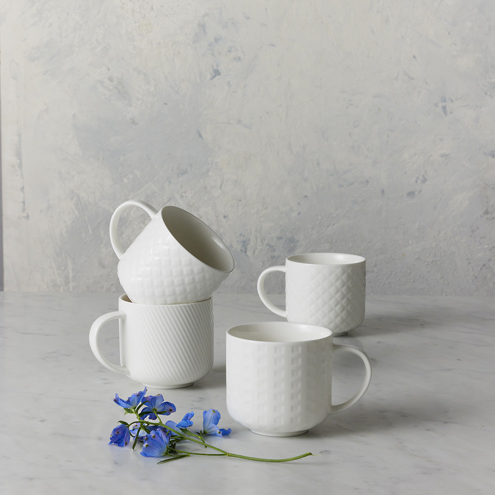 Maxwell & Williams White Basics Weave Mug, 440ml