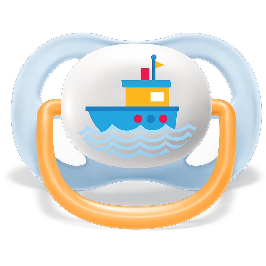 Avent Set Of 2 Ultra Air Pacifiers, I Love Mama & Boat (0-6m)