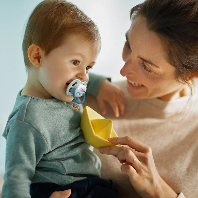 Avent Set Of 2 Ultra Air Pacifiers, I Love Mama & Boat (0-6m)