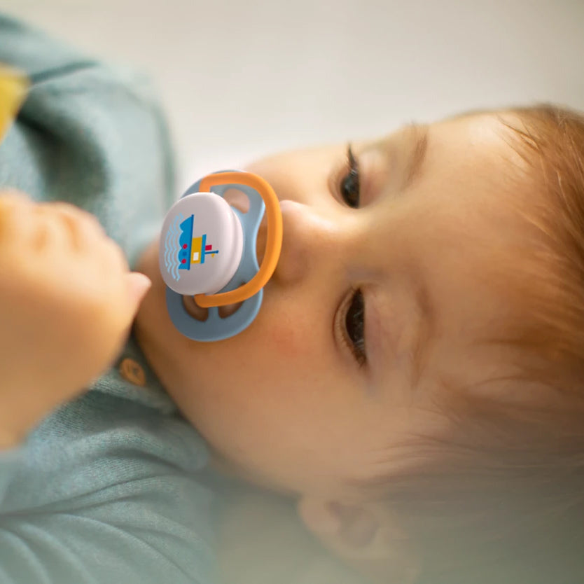 Avent Set Of 2 Ultra Air Pacifiers, I Love Mama & Boat (0-6m)