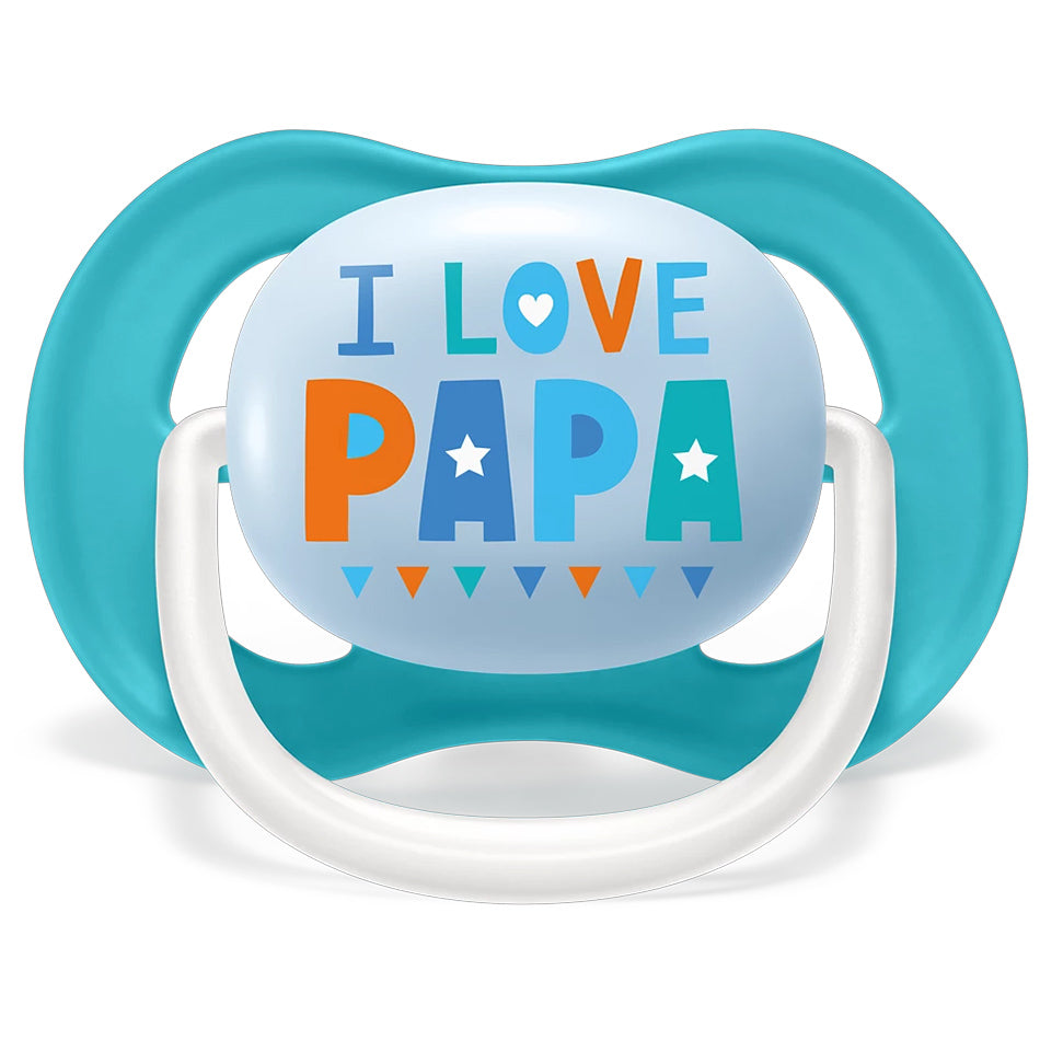 Avent Set Of 2 Ultra Air Pacifiers, I Love Papa & Yachts (6-18m)