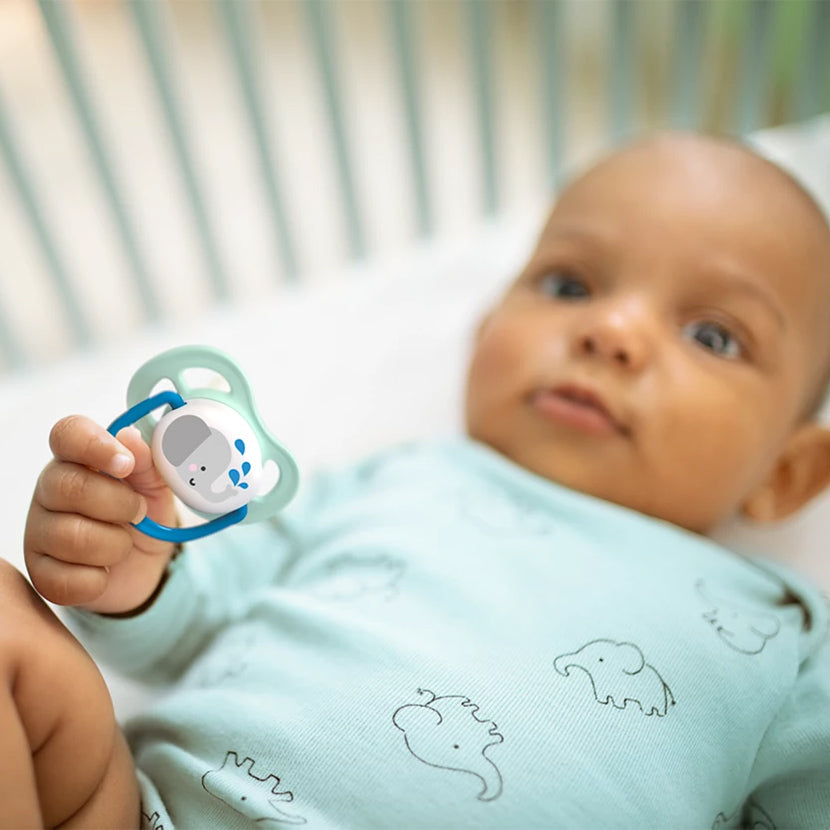 Avent Set Of 2 Ultra Air Pacifiers, Elephant & Penguin (0-6m)
