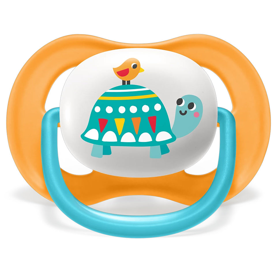Avent Set Of 2 Ultra Air Pacifiers, Penguin & Turtle (6-18m)
