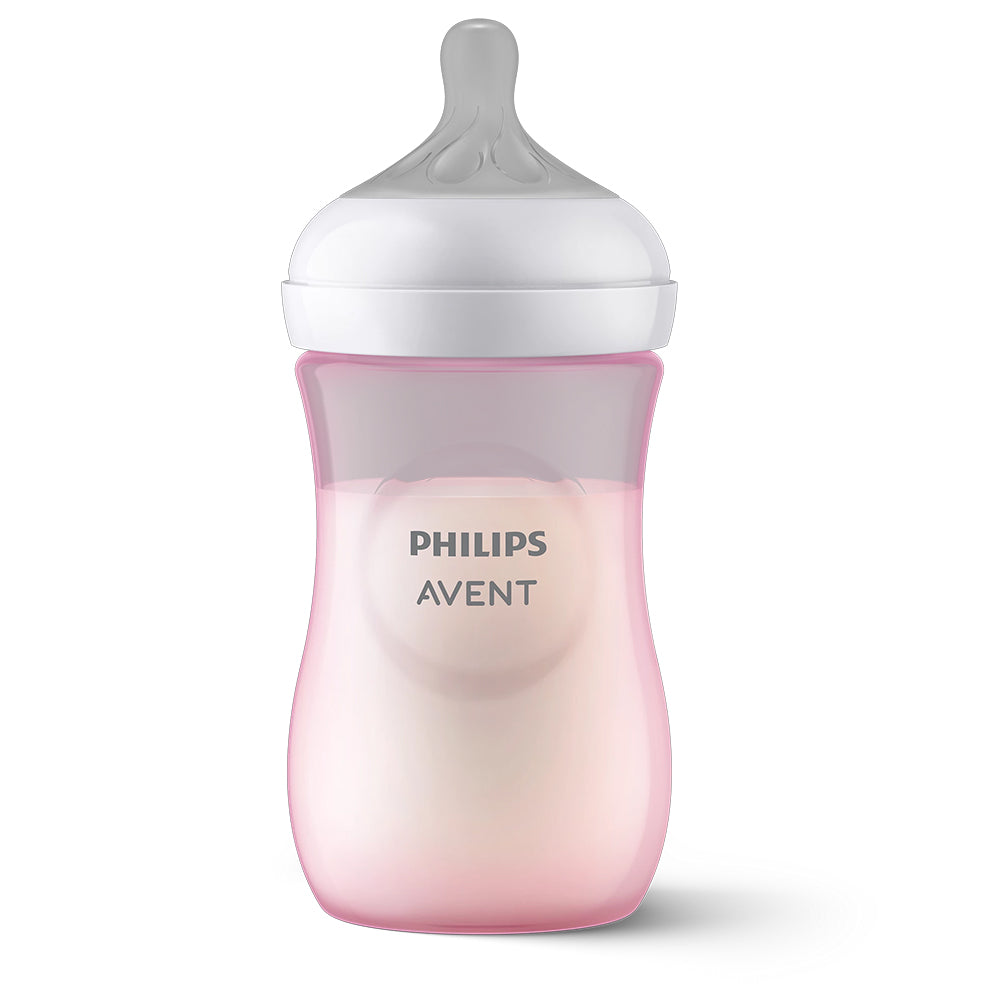 Avent Natural Response 260ml Baby Bottle, Pink