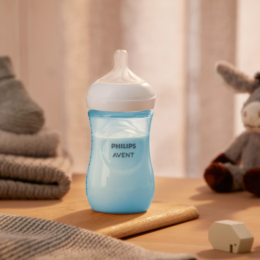 Avent Natural Response 260ml Baby Bottle, Blue