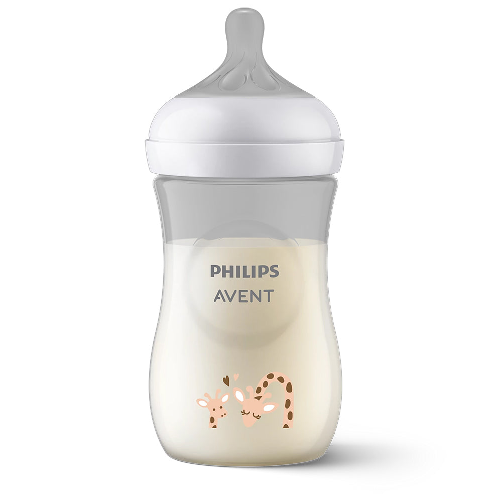 Avent Natural Response 260ml Baby Bottle, Giraffe