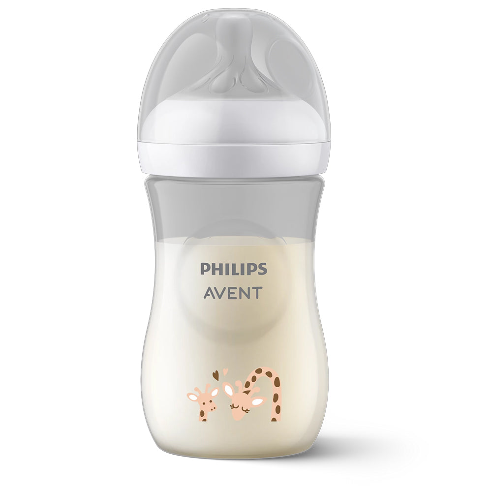 Avent Natural Response 260ml Baby Bottle, Giraffe