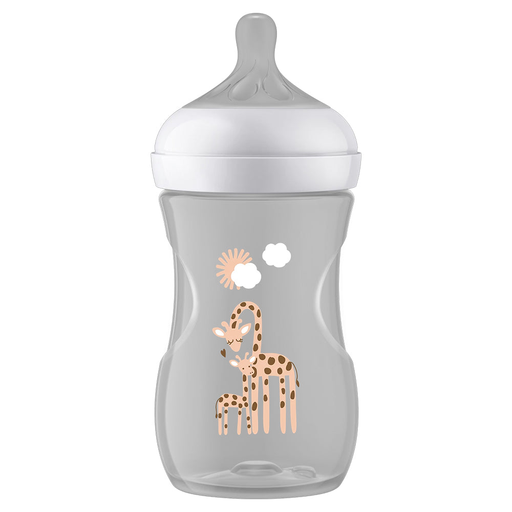 Avent Natural Response 260ml Baby Bottle, Giraffe