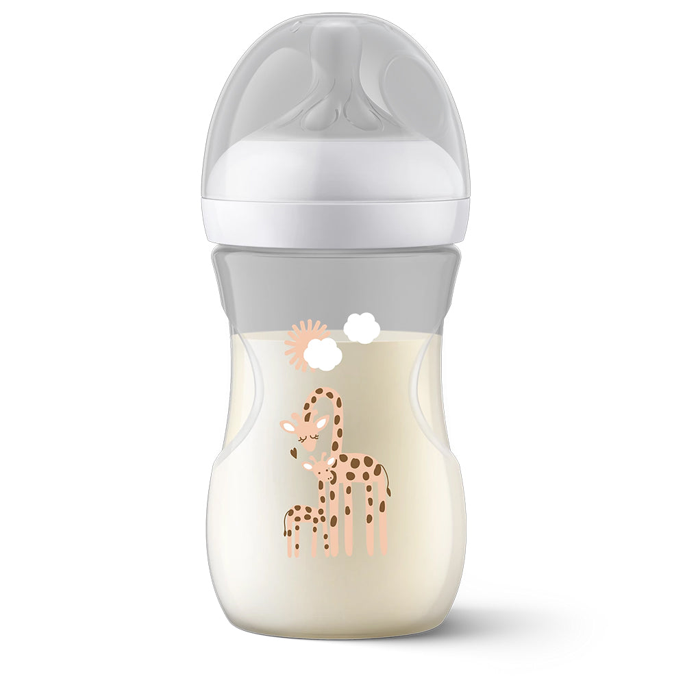 Avent Natural Response 260ml Baby Bottle, Giraffe