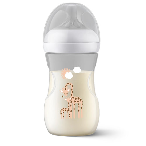 Avent Natural Response 260ml Baby Bottle, Giraffe