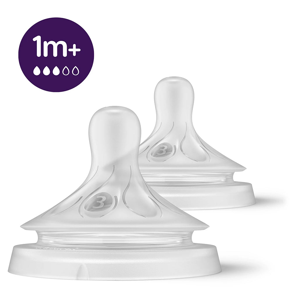 Avent Natural Response Flow 3 Baby Bottle Teats, Set Of 2