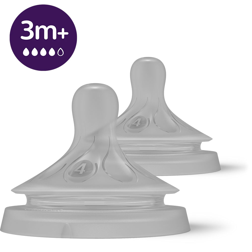 Avent Natural Response Flow 4 Baby Bottle Teats, Set Of 2