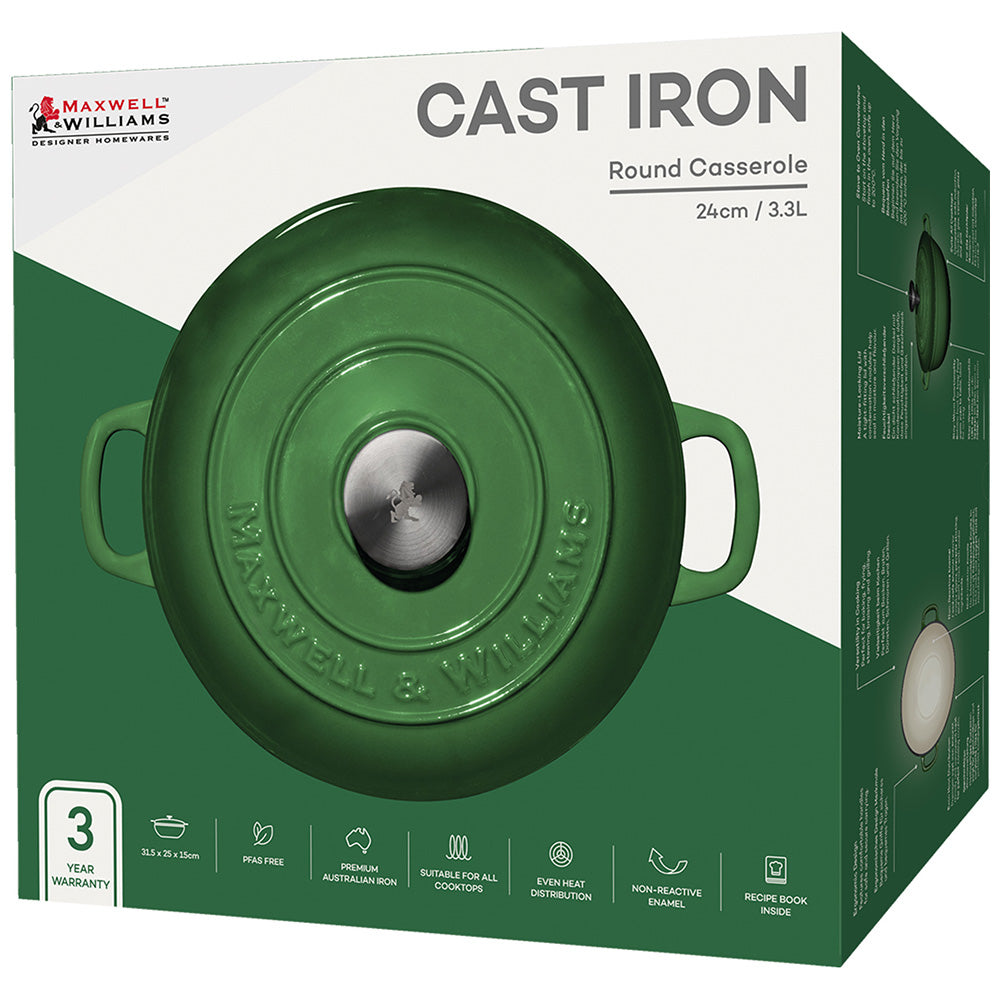Maxwell & Williams Cast Iron Round Casserole, 24cm