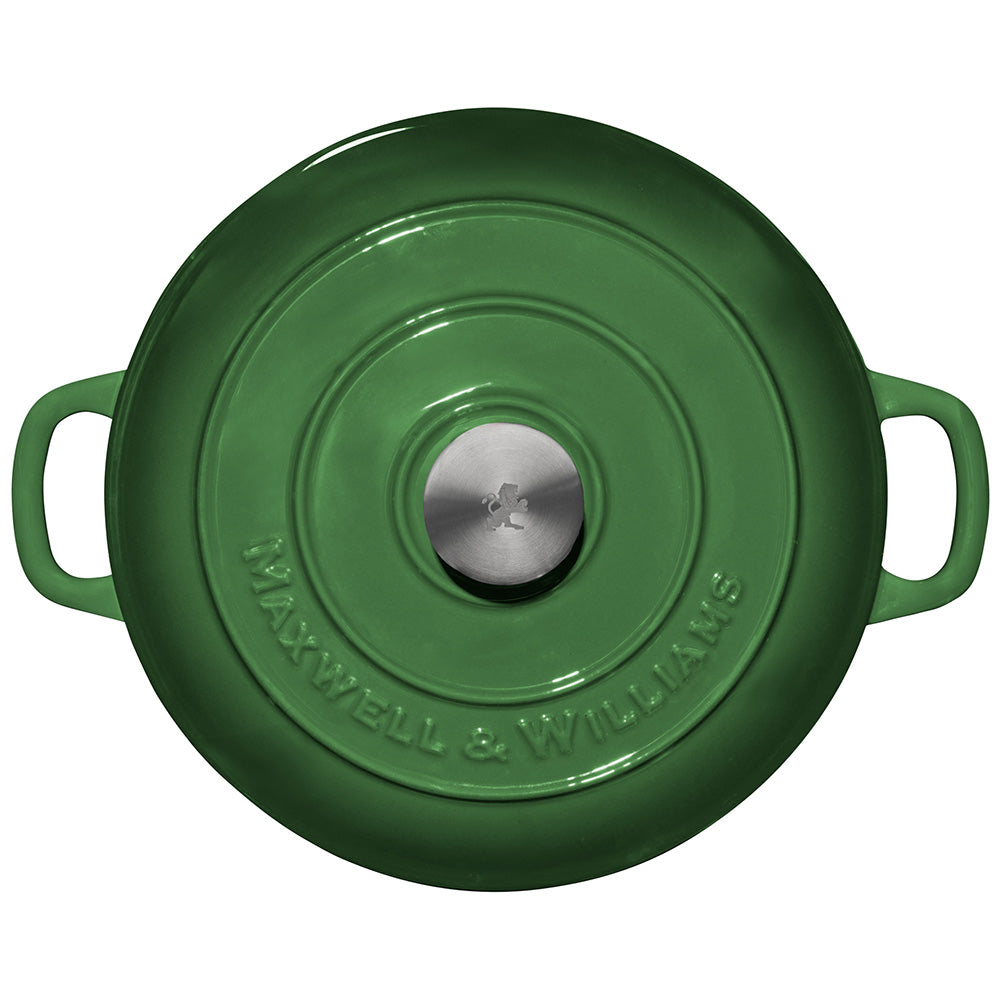 Maxwell & Williams Cast Iron Round Shallow Casserole, 27cm