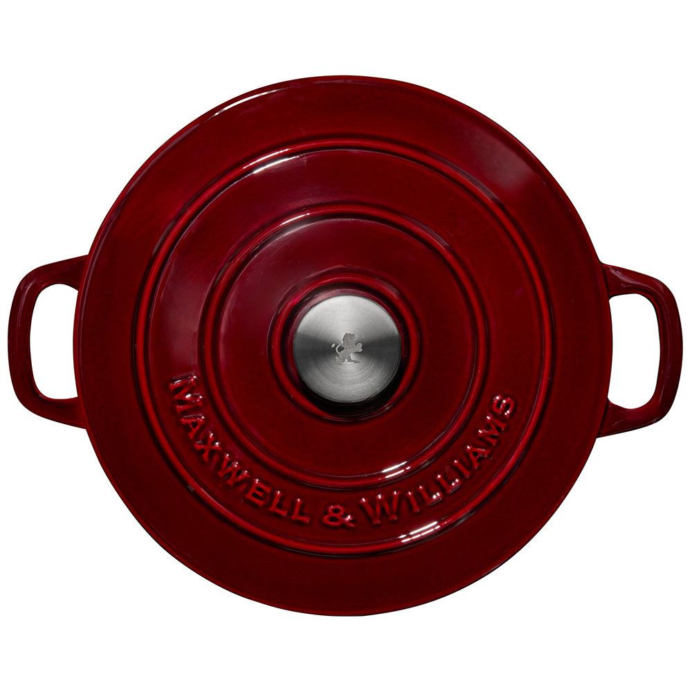 Maxwell & Williams Cast Iron Round Shallow Casserole, 27cm