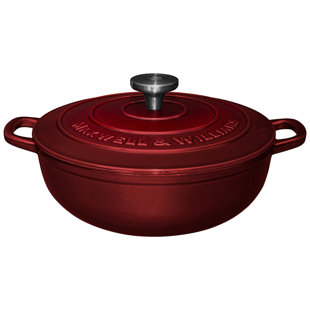 Maxwell & Williams Cast Iron Round Casserole, 26cm