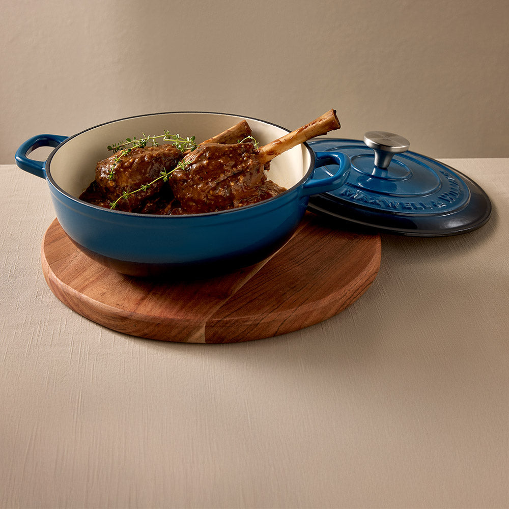 Maxwell & Williams Cast Iron Round Casserole, 28cm