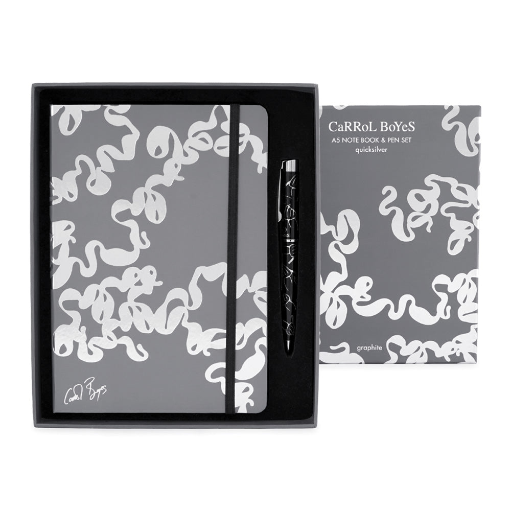 Carrol Boyes Notebook Set, Quicksilver Graphite