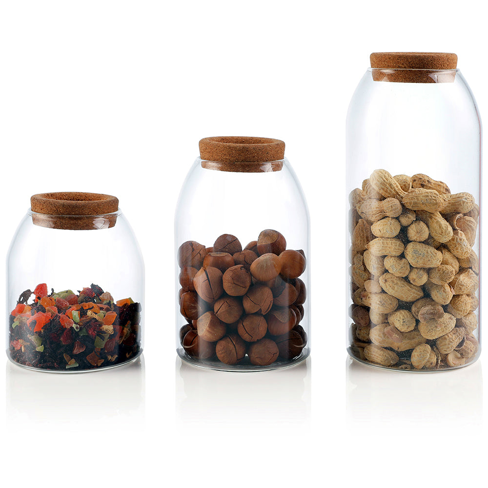 O'lala Glass Storage Jar With Cork Lid
