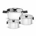 Salton Stainless Steel Stackable Cookware Set, 6pc