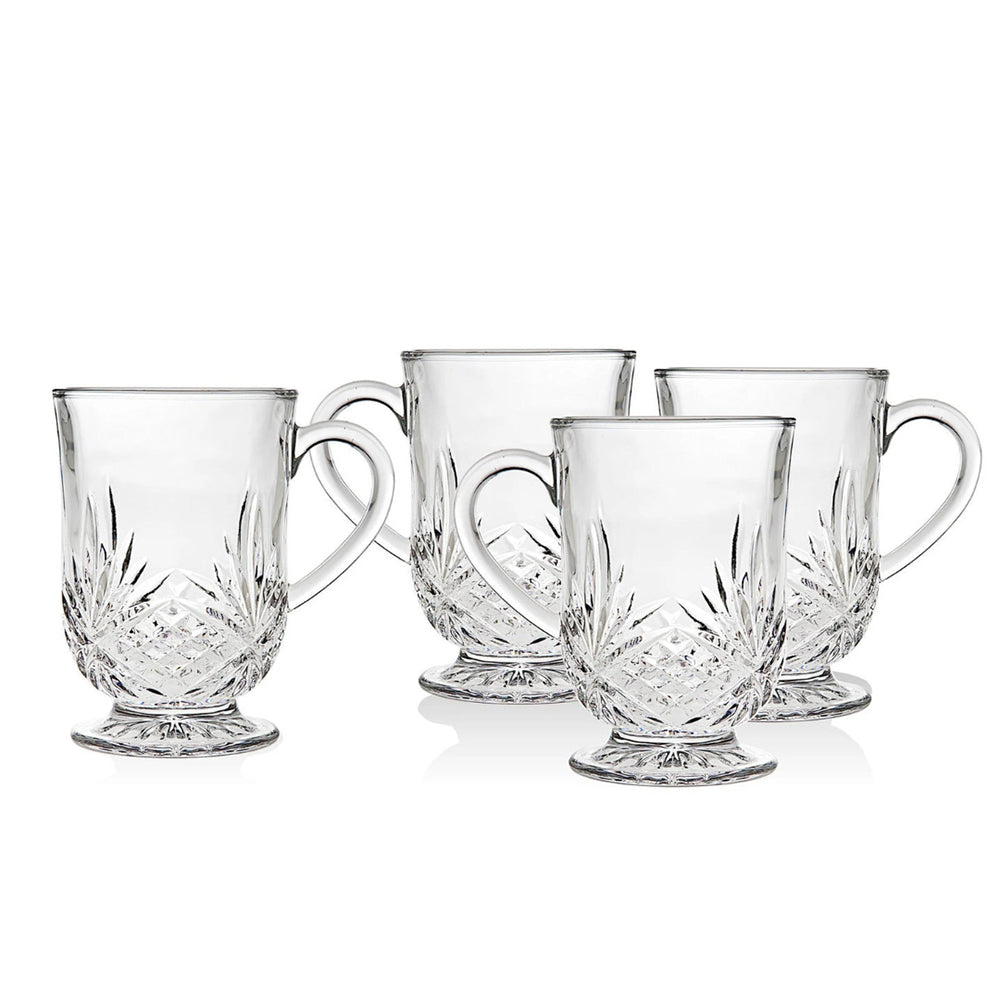 Paris Footed Coffee Mugs, Set Of 4