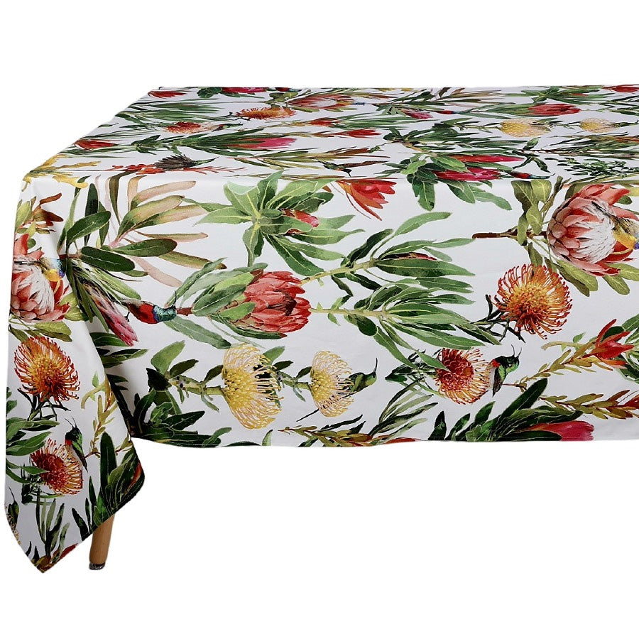 DSA Linen Cape Sunbird Square Tablecloth, 4 Seater