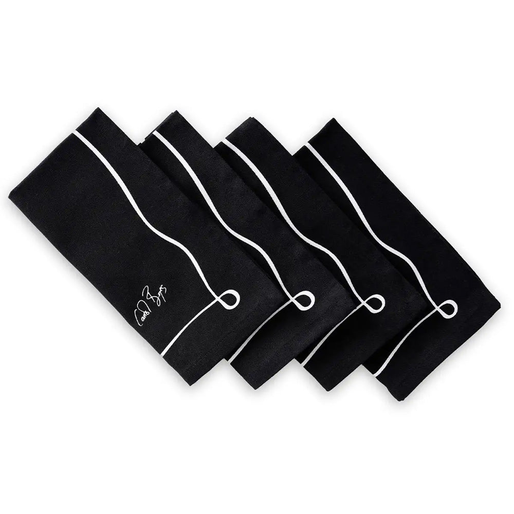 Carrol Boyes Well Framed Black Napkins, Set Of 4