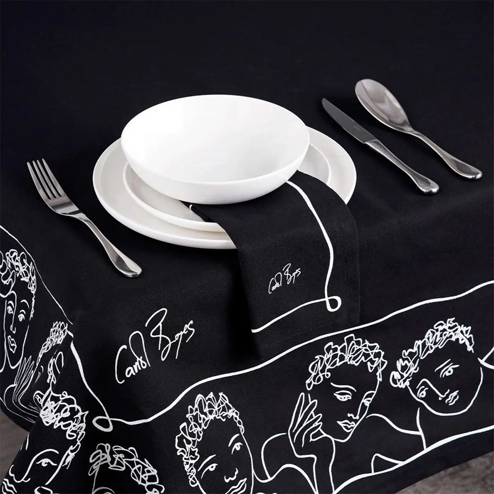 Carrol Boyes Well Framed Black Napkins, Set Of 4